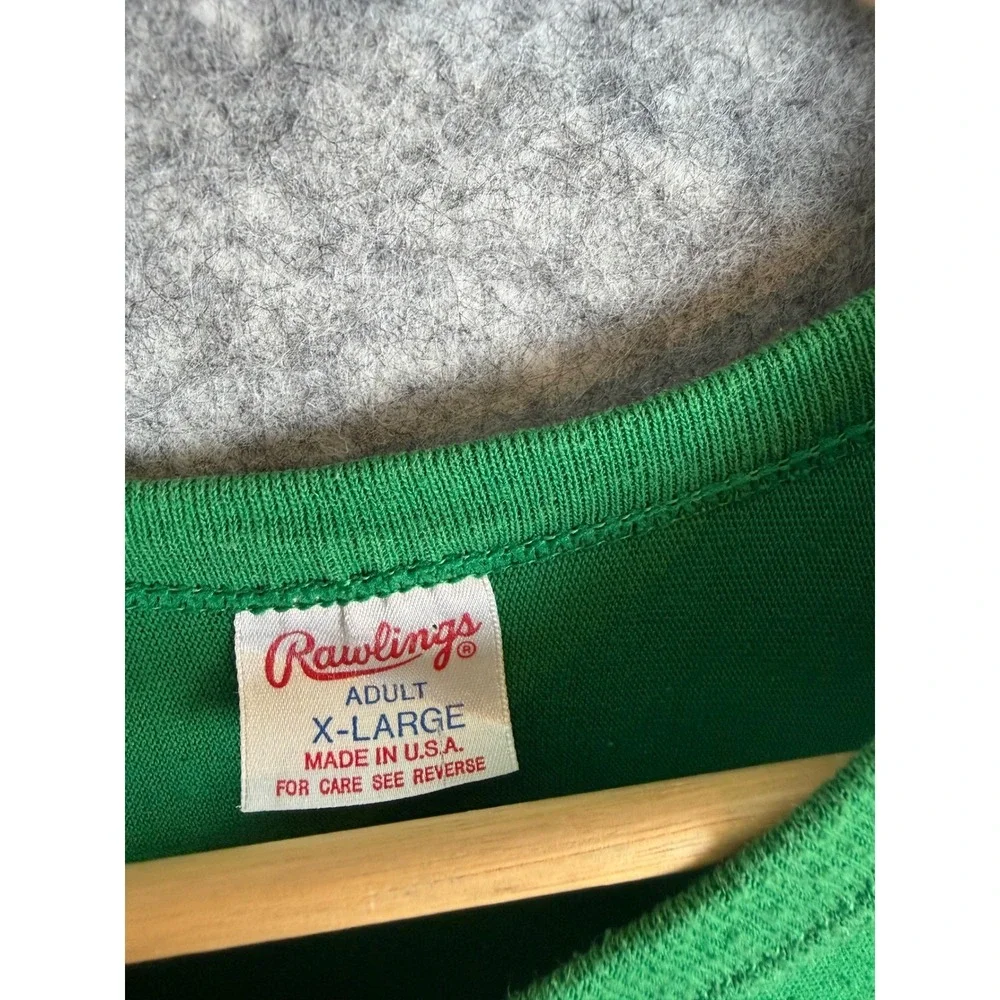 Vintage Philadelphia Eagles Tshirt Mens XL Green NFL Football Rawlings 80s NFC